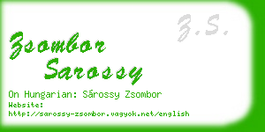zsombor sarossy business card