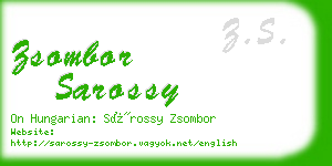zsombor sarossy business card